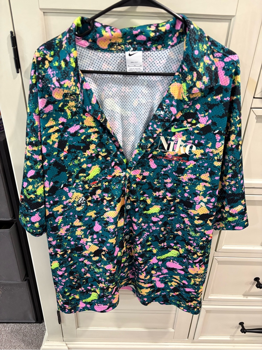 Nike Multicolor Splatter Button Down Jersey